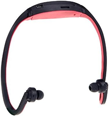 MOKE sports mp3 FM Stereo Radio Function MP3 Sports Earphone for running、Mountaineering、Cycling and Traveling（No memory card） . (Red)