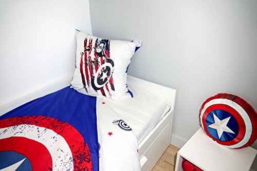 Disney-Captain-America-Bettwsche-Bettbezug-Kissenbezug-Baumwolle-Blau-140-x-200-x-1-cm