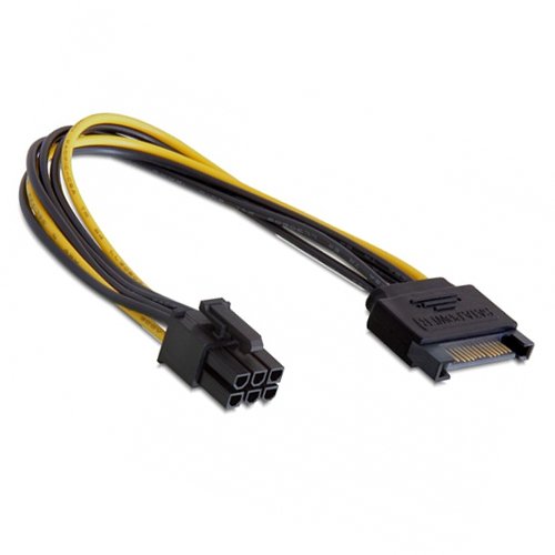 K26 SATA Kabel 15Pin to 6Pin PCI Express Stromkabel Power Adapter grafikkarten
