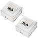 Produktbild deleyCON SET 2x Cat5e Netzwerk Dose weiß / Kombidose [Aufputz + Unterputz]