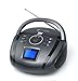 Produktbild New One RB 301 tragbares UKW Radio mit USB und SD-Karten Slot (PLL-Tuner, Aux-In, Wecker-Funktion, 2 Weckzeiten) schwarz