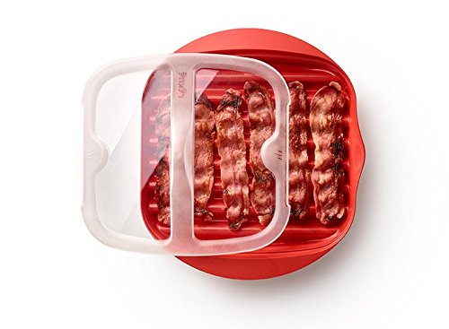 Lékué 0220250r14 m150 Mikrowelle Backblech mit Deckel Kunststoff rot 45 x 35 x 25 cm - 4