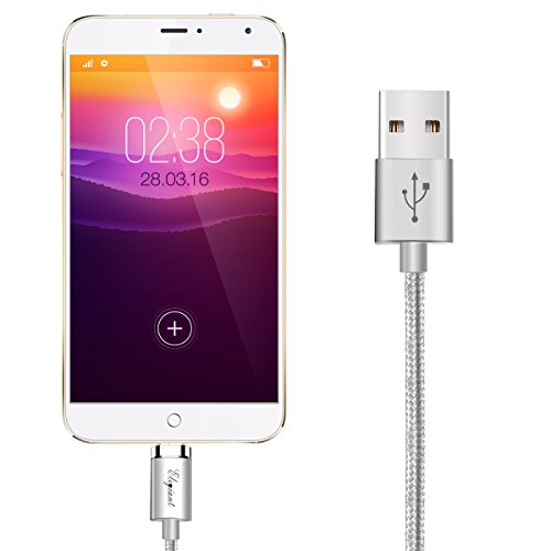 Magnetische USB Ladekabel Datenkabel, ELEGIANT verbesserte Version 1.2M Micro USB 2.0 Magnet Ladekabel Kabel Charger Lade Kabel Netzteil Adapter High Speed Sync und Schnellladekern mit LED Statusanzeige für Android Smart Handys Tablets Samsung galaxy NOTE 5 LG G4, G3, G2, Motorola Nexus 6 SONY Xperia Z3.Z2 usw (Nicht für Samsung GALAXY S6, S6 edge, S6 edge+, S7, Galaxy S7 Edge, Type C) - 4