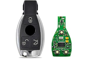 KUYUANSU Llave remota de Coche para Mercedes Benz BGA NEC 433 MHz A C E S Clase, Llave en Blanco de Repuesto de Control Inteligente automático para Coche