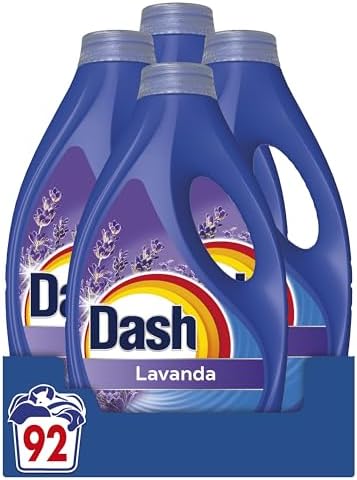 Dash Detersivo Liquido Lavatrice, 92 Lavaggi, Lavanda, Rimuove Le Macchie, Igienizza, Dona Freschezza, Brillantezza Per I Capi