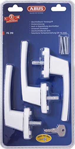 ABUS Fenstergriff abschließbar FG210, Triples Set-3-Stück gleichschließend, weiß - 2