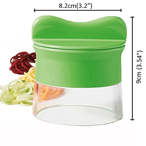 Phego Spiralschneider Hand für Gemüsespaghetti kartoffel ,Gurkenschneider, Gurkenschäler, Möhrenreibe Möhrenschäler, Gemüsehobel - 7