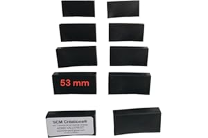SCM Créations Lot de 10 Embouts Noirs a tétons pour Lattes de 53mm