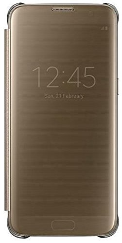 Samsung Clear View Cover - Funda Galaxy S7 Edge con Esquinas de Metal Color Dorado reviews Samsung Clear View Cover - Funda Galaxy S7 Edge con Esquinas de Metal Color Dorado