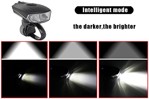 Xcellent Global Smart Fahrrad Frontlicht Scheinwerfer Mit Lichtsensor USB Aufladbar IPX6 Wasserfest LD133 - 7