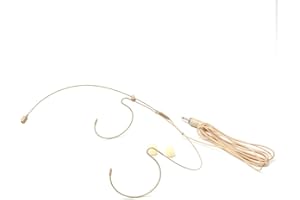 HEIBTENY Mikrofon, Ansteckmikrofon, Lavalier-Mikrofon, Doppel-Ohrbügel, Headset, Mikrofon, Kopfbedeckung, Mikrofon für für Shure Wireless