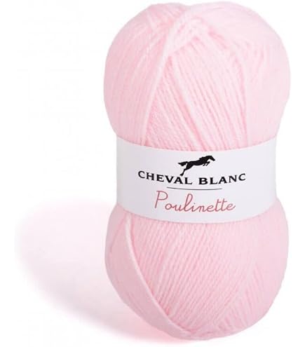 Laines Cheval Blanc - COMETE fil à tricoter 48% acrylique 47% coton 5% polyester 50g - Idéale pour des vêtements d'été légers et le tricot bébé