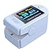 Produktbild AVAX AV-50D - Fingerpulsoximeter (Finger Pulse Oximeter) -%SpO2 (Sauerstoffsättigung des Blutes) & Herzfrequenzmesser mit LED-Anzeige und Zubehör - WEISS