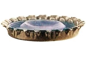 HOME CASALINGHI HOUSEWARES Packung mit 200 Kronkorken mit Goldener Unterkappe für Flaschen, Material, Multicolor