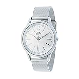 THINKPOSITIVE, Damenuhr, Modell W131 Big Milano Stahl & Rosè Milanese, Stahlband, Analog, Unisex (silber)