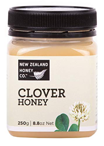 Miel de trébol por New Zealand Honey Co. | 250g | Delicioso trébol blanco Miel de la isla sur de Nueva Zelanda | Nueva Zelanda Empresa de miel