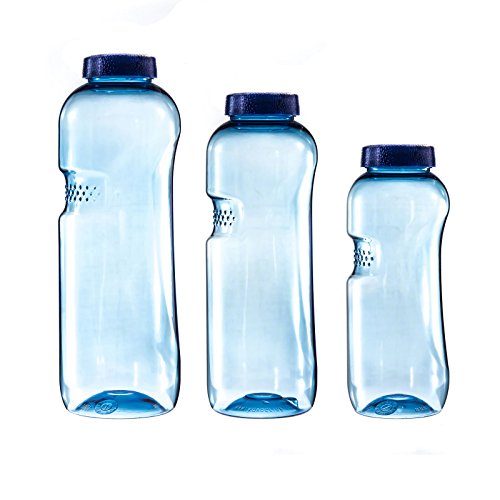 Trinkflaschen-Set: 1L + 0,75L + 0,5L aus Tritan / Wasserflasche / BPA-frei
