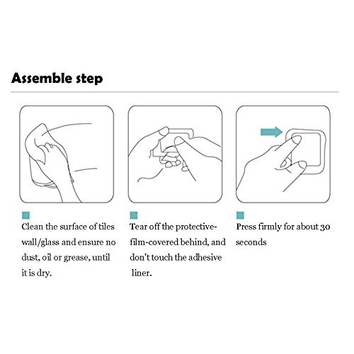 Handtuchhaken, FTUNG 6 Stück Edelstahl Haken, Selbstklebend Haken, Bad und Küche Handtuchhalter, Wasserdicht Kleiderhaken Ohne Bohren, Edelstahl rostfrei (4,5X4,5cm, 80g) - 7