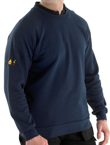 Click CFRSSNXXXL Flame-Ret Sweatshirt Navy XXXL