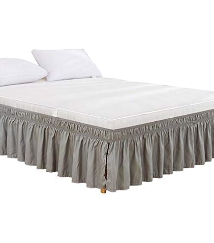 Jupe De Lit Plissée Tombante 35 Cm - Microfibre Douce - Avec Coins Fendus - Tailles Unique à Super King - Noir Et Autres Couleurs