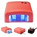 CellDeal New 36W UV Lamp Light Gel Curing Timer Nail Dryer with 4 x 9W Blubs (Pink)