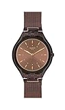 Swatch Damen Analog Quarz Uhr mit Edelstahl Armband SVOC101M