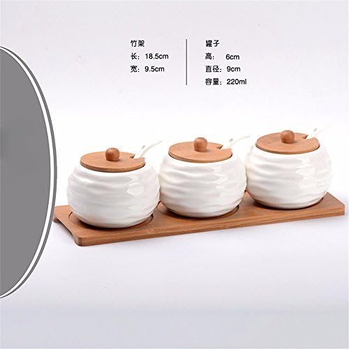 XZLP299 Kitchen suppliesCreative Bamboo Salt Jar Spice Box,Three Piece