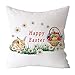 Produktbild Bunt Ei-Kaninchen Druck Ostern Kissenbezug-Zierkissenbezüge-Kissenbezug-Kissenhülle Auto Home Sofa Decor URIBAKY