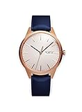 Uniform Wares Unisex Datum klassisch Quarz Uhr mit Gummi Armband C40_SRG NIT_BLU_1816R_01