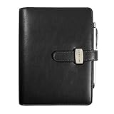 Exacompta Organiseur Exatime 17 Dual 72651E couverture avec une matière grain lisse   Septembre 2019 à Décembre 2020 fermeture avec un bouton magnétique 15 x 19 cm coloris noir