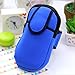 Produktbild XIAOYANJIA Outdoor-Sport Wandern Reisen Handy Arm Tasche Multifunktions-Funktion hören Song Handy Handytasche Aufbewahrungstasche Arm Tasche Handgelenk Tasche, blau