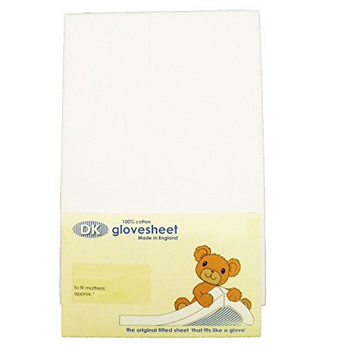Cot Bed Fitted Sheet : 100% Combed Jersey Cotton Col WHITE To Fit Size 140 x 70 cm Mattress