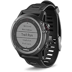 Garmin Fénix 3 - Reloj multideporte con GPS, Pantalla 1.2", sin sensor de frecuencia cardiaca, Gris/Negro