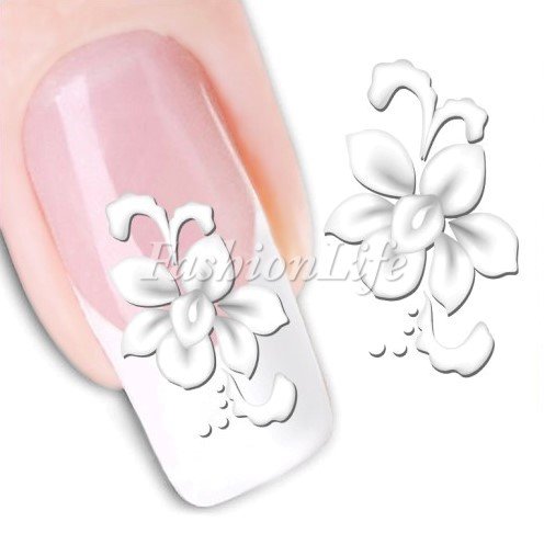 Nagel Sticker Nail Art Nass Abziehbilder mit Blumen - Blume #219 Nail Sticker Tattoo - FashionLife