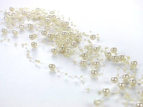 Perlengirlande creme 5 Stück à 1,3 m Tischdekoration Hochzeit