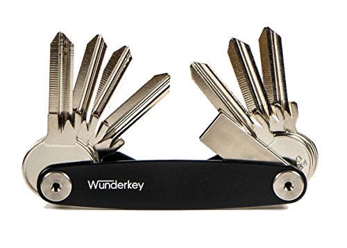 Wunderkey® Organizer per chiavi, prodotto in Germania, portachiavi, loriginale apparso su GQ & Playboy, nero, 2-8