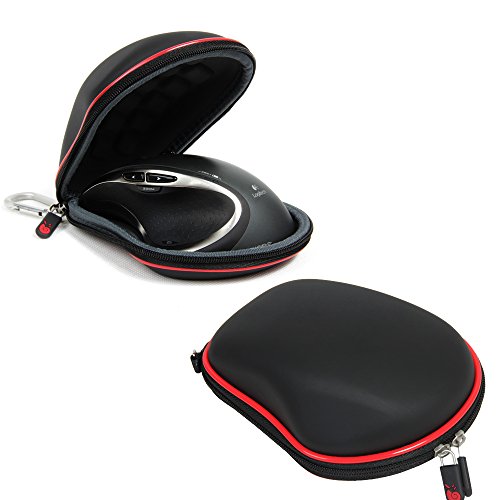 Hermitshell Travel Hart EVA Lagerung Tasche Schutz hülle Etui Tragetasche Beutel Compact Größen und karabiner für Logitech Mouse Maus MX Farbe: schwarz Größe: Performance MX
