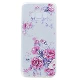 Cozy Hut Hlle fr Samsung Galaxy S8 Plus, Ultra Dnn Kratzfest Transparent Schutzhlle, Hohe Zhigkeit Soft TPU Silikonhlle, Weich Durchsichtige Case fr Samsung Galaxy S8 Plus - rosa Rosen - 