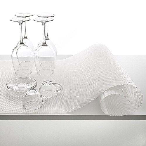 Schubladenmatte 150 x 50cm Farbe transparent (milchig) zuschneidbar für Schubladen und Regale