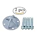 Produktbild 2 PCS Suspension Strap Trainer Mount Anchor Bracket Hook - Wall & Ceiling - For Trainer Straps, Crossfit Olympic Gymnastic Rings, Aerial Yoga Swings & Hammocks, Resistance Strength Bands, Battle Ropes(4 holes)