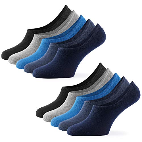 Mat & Vic's Unsichtbare Socken Herren & Damen 10 Paar Großes Premium Silikonpad gegen Verrutschen