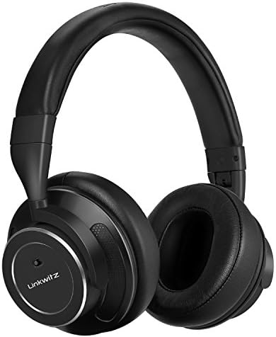LinkWitz Bluetooth Noise Cancelling Headphones Wireless - Overear Headset with HiFi Stereo Sound and Deep Bass, with Mic and Foldable, Compatible with phones, PC, Gaming and TV for Air Travel(Black)