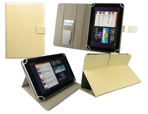 Emartbuy® Weiß Eingabestift + Universalbereich ( 8 – 9 Zoll ) Weiß Multi Winkel Folio Executive Hülle Schutzhülle Case Cover Wallet mit Kartensteckplätze geeignet für Acer Iconia A1-830 8 Zoll Tablet - 2