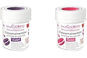 SCRAPCOOKING 2 coloranti alimentari in polvere - viola-rosa