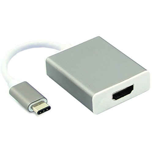 ARTLU® USB 3.1 Typ C auf HDMI Adapter USB 3.1 Typ-C USB-C Stecker auf HDMI Buchse Digital AV Adapter Konverter für Macbook 2015 / Chromebook Pixel / Yoga 900 / Asus Zen AIO / Lumia 950 / 950XL (1080P Full HD), Silber - 2