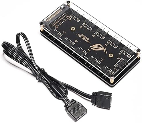 Alfais 4847 ARGB RGB Led 3 Pin 11 Port 5V SATA Power Güç Fan Çoklayıcır Şerit Hub Kablo Splitter