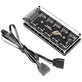 Alfais 4847 ARGB RGB Led 3 Pin 11 Port 5V SATA Power G&uuml;&ccedil; Fan &Ccedil;oklayıcır Şerit Hub Kablo Splitter