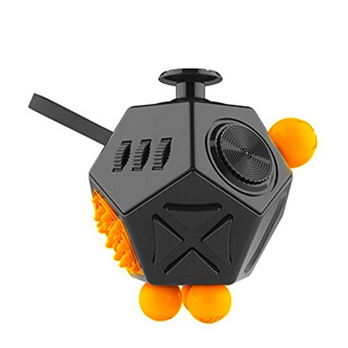 Trumpo Fidget Cube II Toy, with Active Rocker Fidget Anxiety Stress Relief Focus 12 Sides Dice Toys for Adults Children Gadget (Black) Trumpo Fidget Cube II Toy, with Active Rocker Fidget Anxiety Stress Relief Focus 12 Sides Dice Toys for Adults Children Gadget (Black)