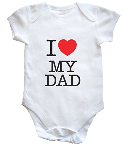 HippoWarehouse I heart my dad baby vest boys girls