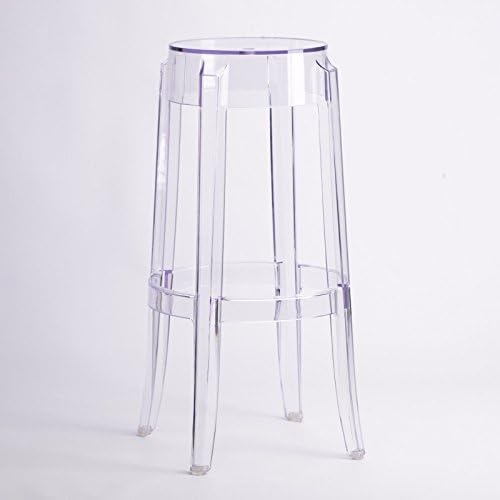 CLEAR GHOST TRANSPARENT BAR STOOL CONTEMPORARY MODERN STYLE VICTORIA INSPIRED